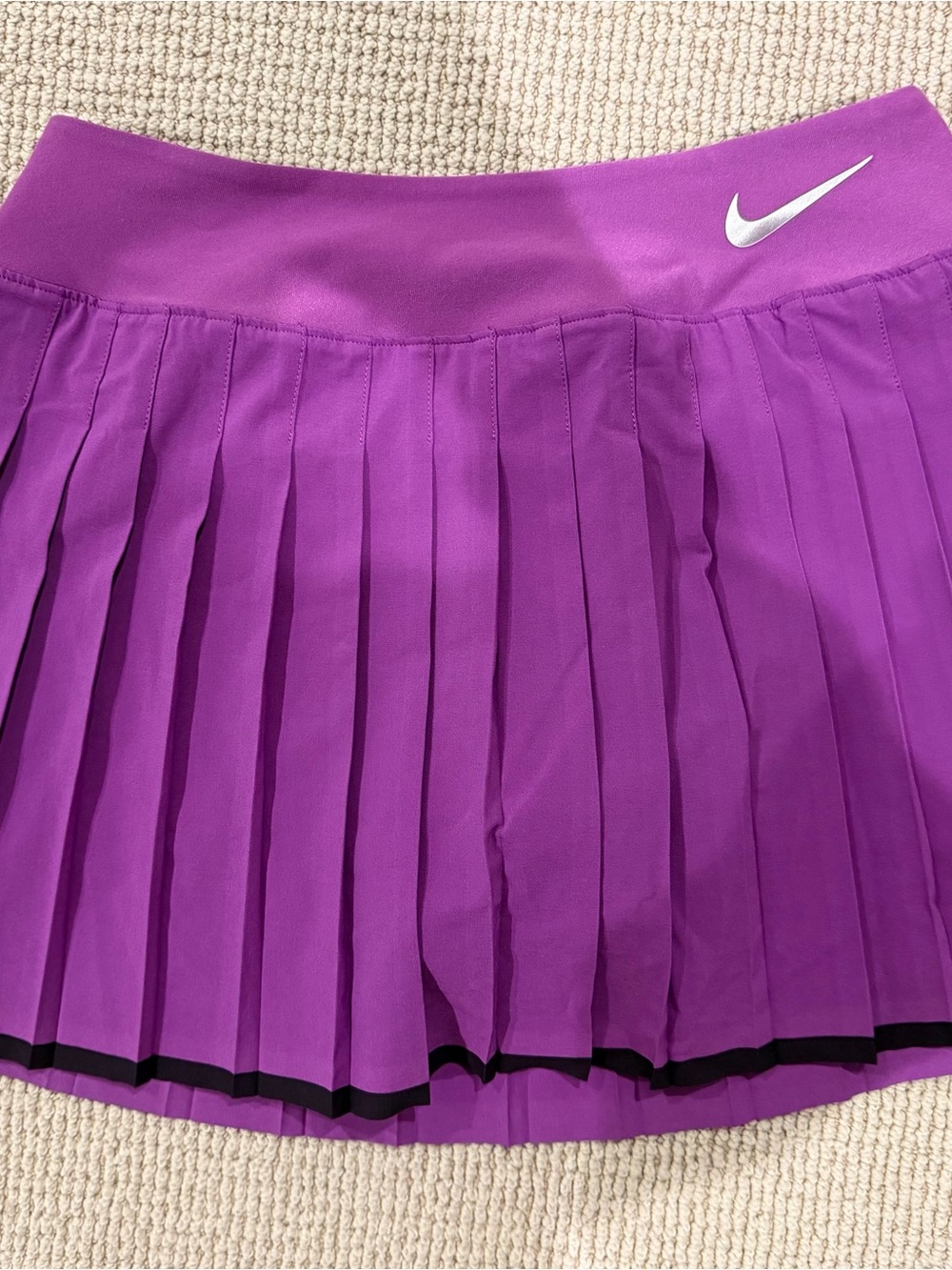 Nike Dri-FIT Purple Pleated Tennis Skirt Skort Built-In Shorts S